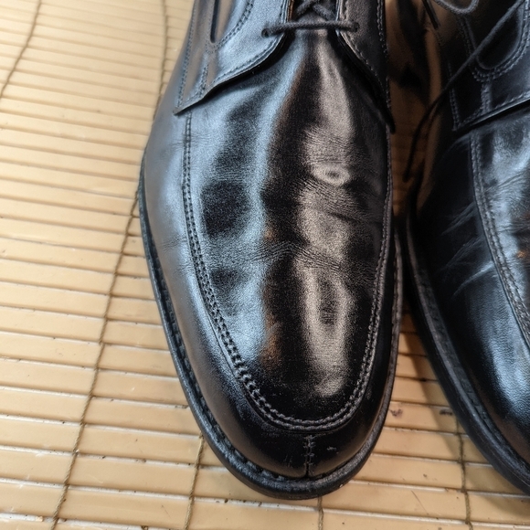 Allen Edmonds "Montgomery" Black Leather Split Toe Oxfords Dress Shoes Size 10D - Picture 4 of 11